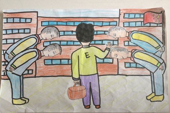 学生文明礼仪宣传画作品
