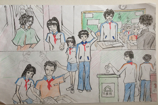 初二12叶蕴仪-学生文明礼仪宣传画作品